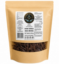 100% wildcrafted and organic raw dried sea moss in a resealable 100g stand-up pouch